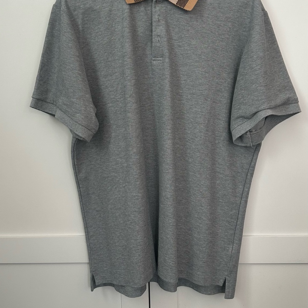 Burberry Polo Shirt with Check Collar - Picture 3 of 4